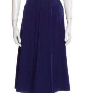 Giorgio Armani Royal Blue A-Line Skirt - Linen